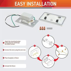 img 1 attached to OSTWIN Outdoor Horizontal Stairway Dimmable Lighting & Ceiling Fans and Wall Lights