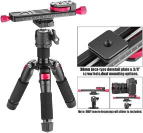 img 1 attached to 📸 Neewer All Metal Wormdrive Macro Focusing Focus Rail Slider: Close-up Shooting Plate for DSLR Cameras, Tripod Ballhead - 115mm Adjustment, 1/4 inch Screw Head, Arca/RRS Lever Clamp Compatible