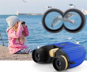 img 2 attached to 👀 Premium 8X22 Kids Binoculars for Bird Watching - High Resolution, Shockproof Optics Set for Outdoor Toddler Games - Ideal Toys for Boys and Girls - Perfect for Detective and Spy Kids