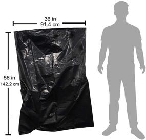 img 3 attached to Reli ProGrade 55 Gallon Contractor Trash Bags (20 Bags with Ties) - Heavy Duty Black Garbage Bags for Construction, 2 mil Thickness (55-60 Gallon)