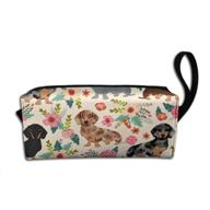 dachshund adorable cosmetic toiletry organizer logo