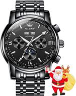⌚ olevs stainless steel automatic chronograph watches logo