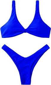 img 4 attached to 👙 Verdusa Womens Twist Bikini Swimsuit: Stylish Swimwear and Cover Ups for Women