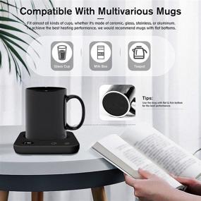 img 3 attached to ENIGMA Smart Coffee Mug Warmer Digital LCD - Auto Shut Off Electric Cup Heater for Desk - Candle Wax Heating Plate for Beverage, Milk, Tea &amp; Chocolate - Adjustable 3 Temperature Settings