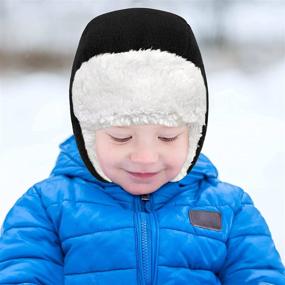 img 1 attached to 🧣 Stay Warm with Sarfel Winter Trapper Set - Boys' Hat, Beanie, and Gloves Accessories