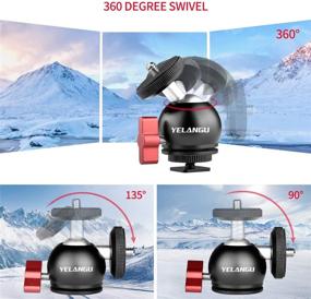 img 1 attached to 📷 Pro Ball Head Kit: 360 Degree Rotatable Metal Tripod Head with Tripod and Hotshoe, Ideal for DSLR Camera, Camcorder, Monopod, Slider, LED Light Stand – Max. Load 11lbs