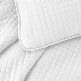 img 1 attached to Vilano Springs Premium Quilt Cover Set: Soft, Wrinkle-Free, Fade & Stain Resistant, King/California King Size, Bright White - Includes 1 Quilt Set and 2 Shams