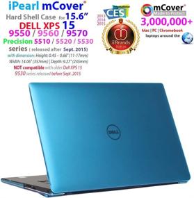 img 4 attached to 🐚 iPearl mCover Hard Shell CASE for 15.6" Dell XPS 15 9550/9560 / Precision 5510 Series Laptop (Released After Sept. 2015) - Aqua