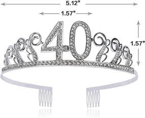 img 1 attached to 👑 40th Birthday Tiara and Sash: Elegant Gifts for Women Turning 40