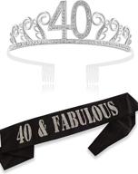 👑 40th birthday tiara and sash: elegant gifts for women turning 40 logo