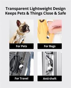 img 2 attached to [Free Film Set] Clear Case For Apple Air Tag 2021 Car Keys Finder AirTags Full Body Protection Tracker AirTag Clip Small Keychain Ring Protector Mini Key Loop Holder Pets Dog Collar Tags