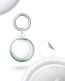 img 4 attached to [Free Film Set] Clear Case For Apple Air Tag 2021 Car Keys Finder AirTags Full Body Protection Tracker AirTag Clip Small Keychain Ring Protector Mini Key Loop Holder Pets Dog Collar Tags