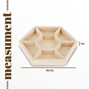 img 3 attached to 🔲 Hammont Wooden Hexagon Sectional Trays