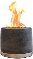 roundfire concrete table top fire pit: stylish mini fireplace for indoor & outdoor use logo