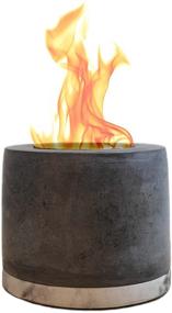 img 4 attached to ROUNDFIRE Concrete Table Top Fire Pit: Stylish Mini Fireplace for Indoor & Outdoor Use