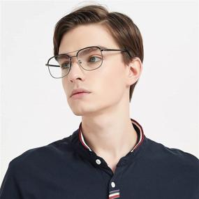 img 3 attached to 🕶️ Stylish Gold Aviator Blue Light Blocking Glasses: Men/Women, Resin Lens, Radiation Protection, Reduce Eye Fatigue, Enhance Sleep, Ideal for Computer Games