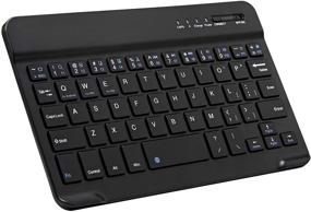 img 4 attached to Ultra-Slim Bluetooth Keyboard Portable Mini Wireless Keyboard Rechargeable For Apple IPad IPhone Samsung Tablet Phone Smartphone IOS Android Windows (7 Inch Black)