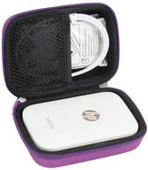 hermitshell hard eva travel case for hp sprocket portable photo printer (purple) logo