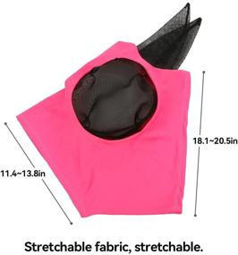 img 3 attached to Protective Horse Fly Mask with Ears and Eyes: OUFUAMY Soft Mesh Lycra Fabric at its Best