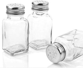 img 2 attached to 🧂 Versatile and Stylish Tebery Clear Glass Salt and Pepper Shakers - Set of 16