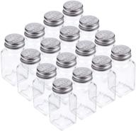 🧂 versatile and stylish tebery clear glass salt and pepper shakers - set of 16 logo