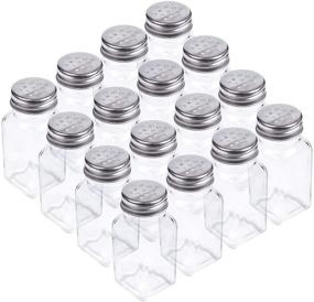 img 4 attached to 🧂 Versatile and Stylish Tebery Clear Glass Salt and Pepper Shakers - Set of 16