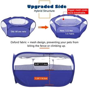 img 3 attached to 🏞️ VavoPaw Small Animals Playpen - Waterproof & Breathable Indoor Pet Cage Tent with Zipper Cover - Portable Outdoor Exercise Yard Fence for Kitten Hamster Bunny Squirrel Guinea Pig Hedgehog