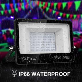 img 2 attached to 🎉 Onforu 2 Pack 30W LED Black Lights: Waterproof Blacklight Flood Lights for Dance Party, Stage Lighting, and More