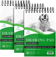 📒 bellofy 300 sheets drawing paper pad: small sketchbooks for traveling - ideal for kids, beginners & professionals - top spiral bound drawing sketchbook - 5.8 x 8.3 inch size logo