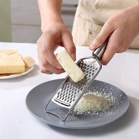 img 1 attached to 🍽️ Tongjude 5-Piece Stainless Steel Kitchen Grater Set with Peeler, Slicer, and Lemon Zester – Includes Cleaning Brush – Ideal for Vegetable, Fruit, Chocolate Grating and Zesting