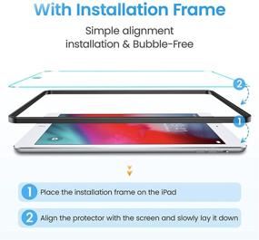 img 1 attached to Premium 2 Pack iPad Mini Screen Protector: AINOPE Tempered Glass with 9H Hardness, Anti-Scratch, Anti-Fingerprint, Compatible with iPad Mini 4 & Mini 5, Easy Installation with Install Frame, iPad Pencil Friendly