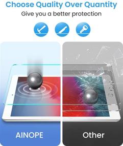 img 2 attached to Premium 2 Pack iPad Mini Screen Protector: AINOPE Tempered Glass with 9H Hardness, Anti-Scratch, Anti-Fingerprint, Compatible with iPad Mini 4 & Mini 5, Easy Installation with Install Frame, iPad Pencil Friendly