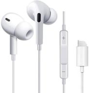 🎧 wired earbuds earphones for iphone: noise cancelling headphones compatible with iphone 12/12 pro max/11/xs/xs max/xr/x/8 plus/7 plus logo