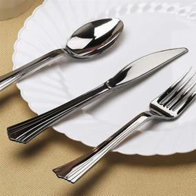 img 2 attached to 🍴 Reflections 7.5-Inch Silver Plastic Cutlery Knife - Pack of 320