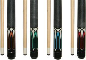 img 4 attached to 🎱 ISZY Billiards Pool Stick Set of 4 - 2 Piece Cue Sticks Crafted from Premium Canadian Maple Wood, Complete with 4 Essential Billiards Accessories