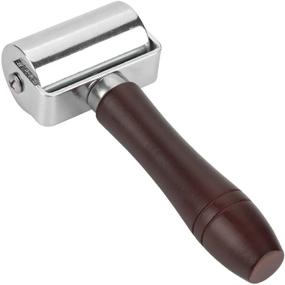 img 1 attached to 🔨 Leather Press Edge Roller - Wooden Handle with Carbon Steel Rolling Craft Tool (2.36''/60mm)