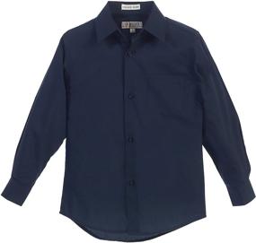 img 1 attached to 👔 Black Gioberti Sleeve Dress Shirt - Boys' Tops, Tees & Shirts