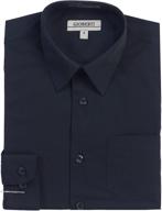 👔 black gioberti sleeve dress shirt - boys' tops, tees & shirts logo