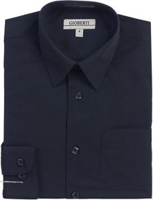 img 4 attached to 👔 Black Gioberti Sleeve Dress Shirt - Boys' Tops, Tees & Shirts