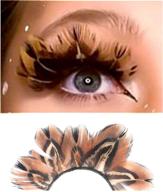 🐯 dorisue brown feather eyelashes 3d triple sexy tiger print - perfect for dance costume, theatre shows & halloween! logo