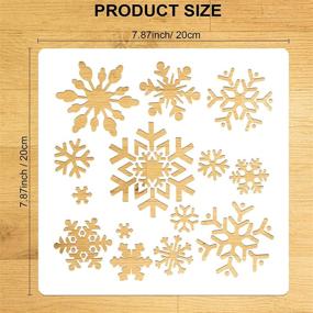 img 3 attached to 🎨 Reusable Plastic Painting Template - Large Christmas Snowflake Stencil | Ideal for Wood, Window, Glass, Greeting Cards, Cookies, Cakes, Biscuits, Desserts, and Coffee Decor | Xmas Snowflake Crafts