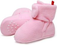 нескользящие детские флисовые ботинки | унисекс новорожденные малыши первые ученики | теплые домашние туфли для мальчиков и девочек логотип