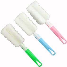 img 3 attached to 🍼 Honbay Pack of 3 Dismountable Long Handle Bottle Brushes – Baby Bottle Cleaner, Nipple Brush, Glass Jar Mug Kitchen Washing Cleaning Tools