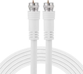 img 4 attached to 📺 GE RG6 Coaxial Cable, 6 ft. F-Type Connectors, Double Shielded Coax, Low Loss Coaxial Cable - Ideal for TV Antenna, DVR, VCR, Satellite Receiver, Cable Box, Home Theater – White, 33602