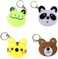 📏 4pcs toyvian mini tape measure keychains - soft retractable animal shape measuring tools for cloth sewing (random pattern) logo