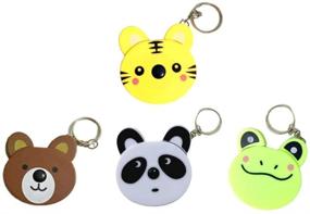 img 1 attached to 📏 4pcs Toyvian Mini Tape Measure Keychains - Soft Retractable Animal Shape Measuring Tools for Cloth Sewing (Random Pattern)