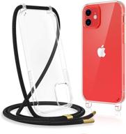 caka clear case with crossbody strap for iphone 12/12 pro - 6.1 inches clear case for iphone - shockproof & protective option logo