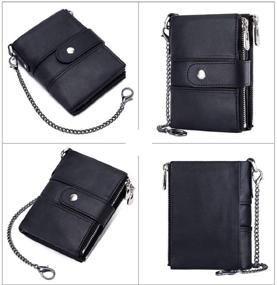 img 1 attached to 🔒 Identity Blocking Leather Wallets with Stylish Design