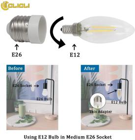 img 2 attached to Revolutionize Your Lighting with the CliCli Standard Candelabra Converter Heat Resistant