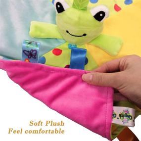 img 1 attached to 🐸 Inchant Taggie Baby Security Blanket: The Perfect Comforter for Toddlers - Green Frog Animal Plush Toy Included with Taggy Tags